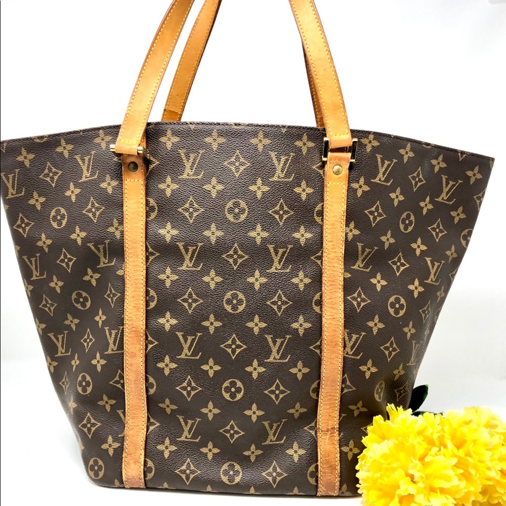 Auth Louis Vuitton Sac Shopping Shoulder Bag Tote